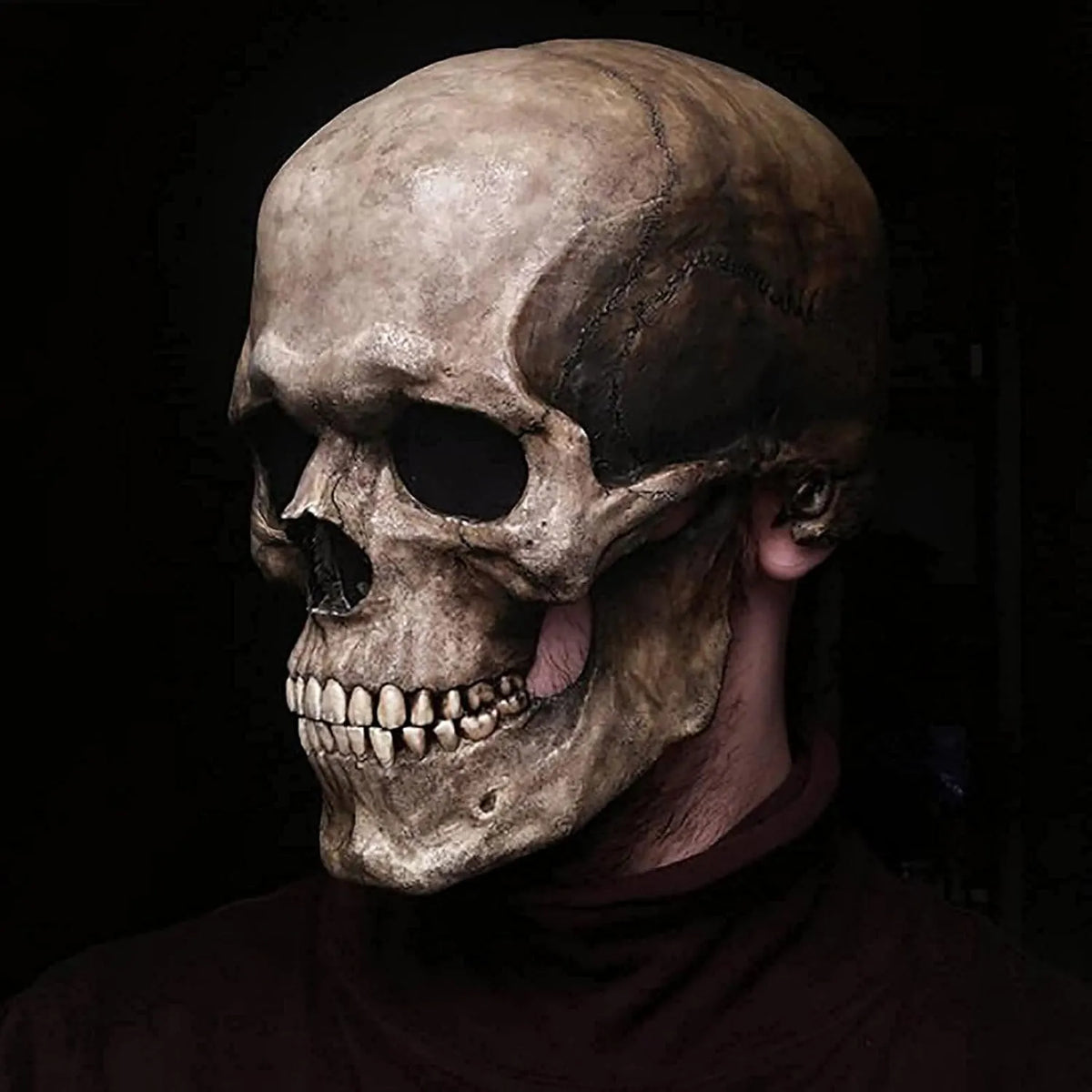 Realistic Skull Halloween Mask with Full Head Coverage