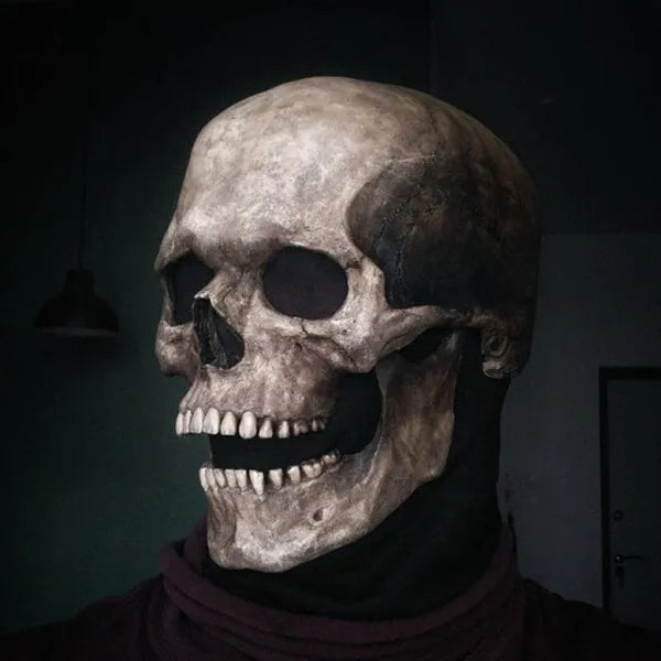 Realistic Skull Halloween Mask with Full Head Coverage