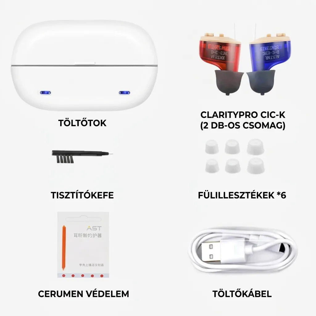 Rechargeable Invisible CIC Hearing Amplifiers Pair