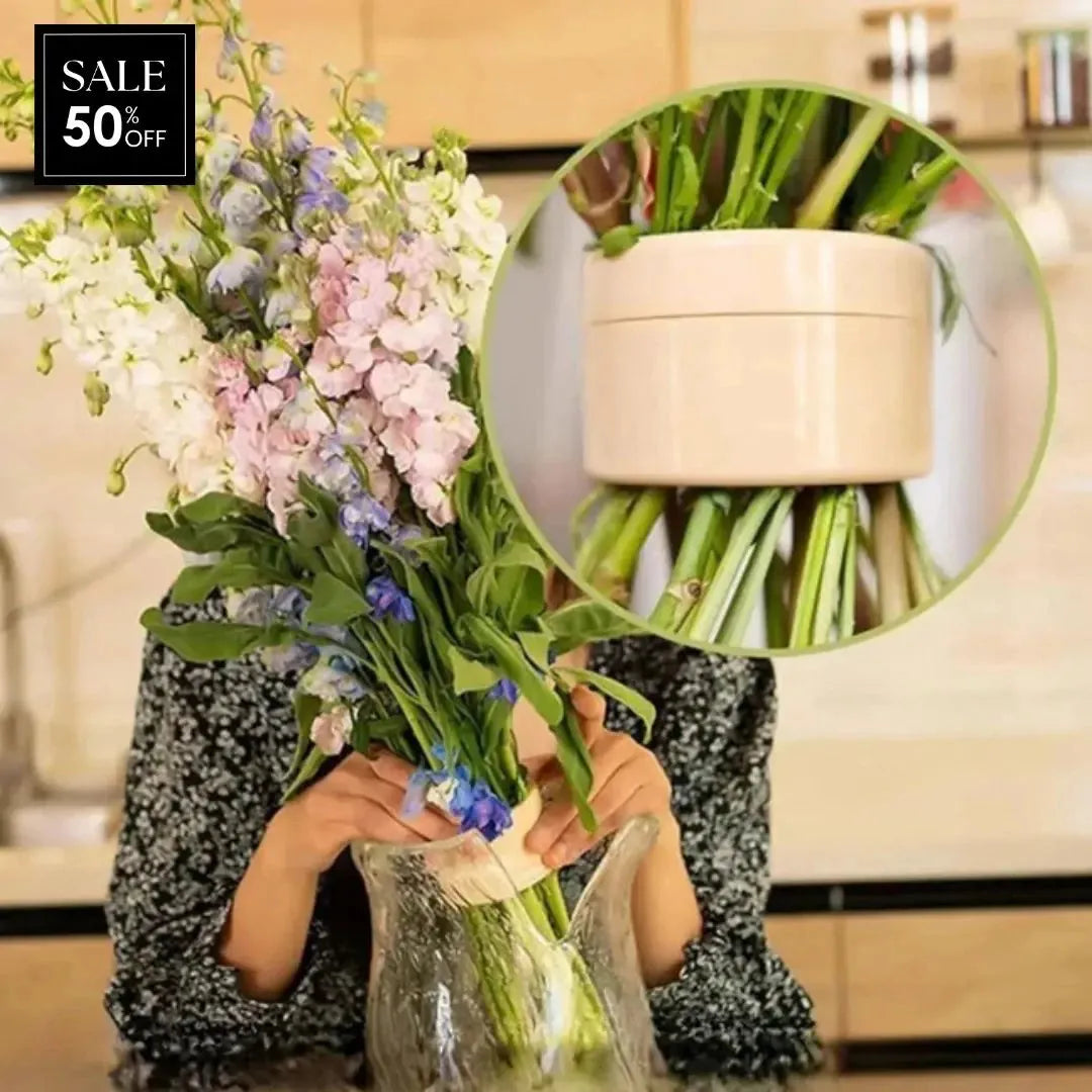 Reusable Flower Arranger Insert with Flexible Stem Holes
