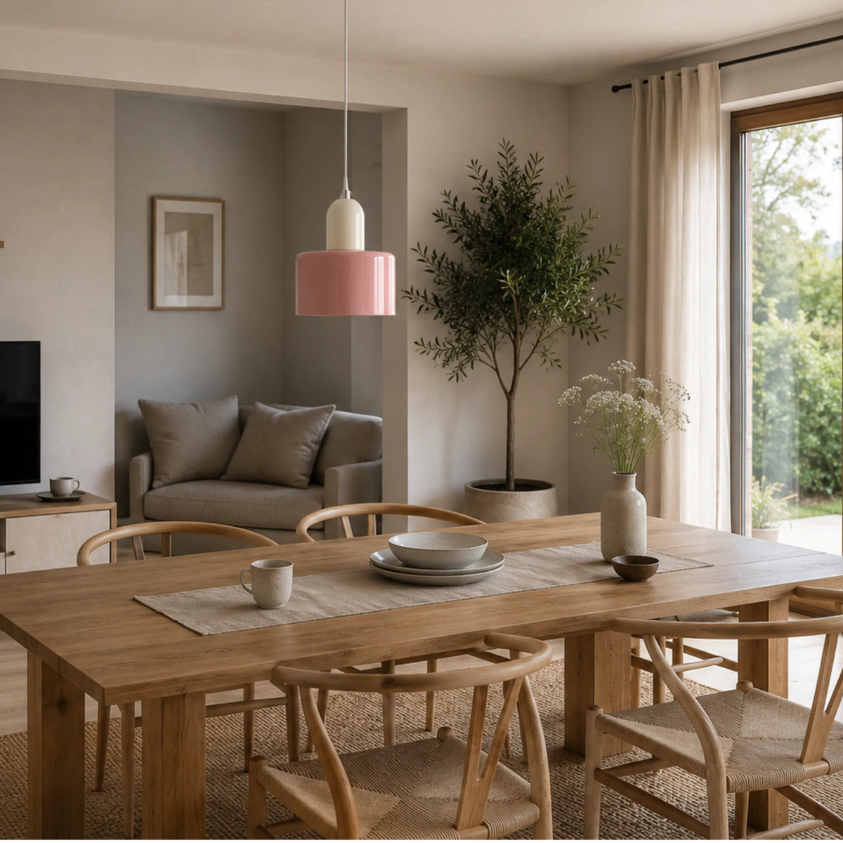 Ring Pendant Lamp with Extended Halo Design