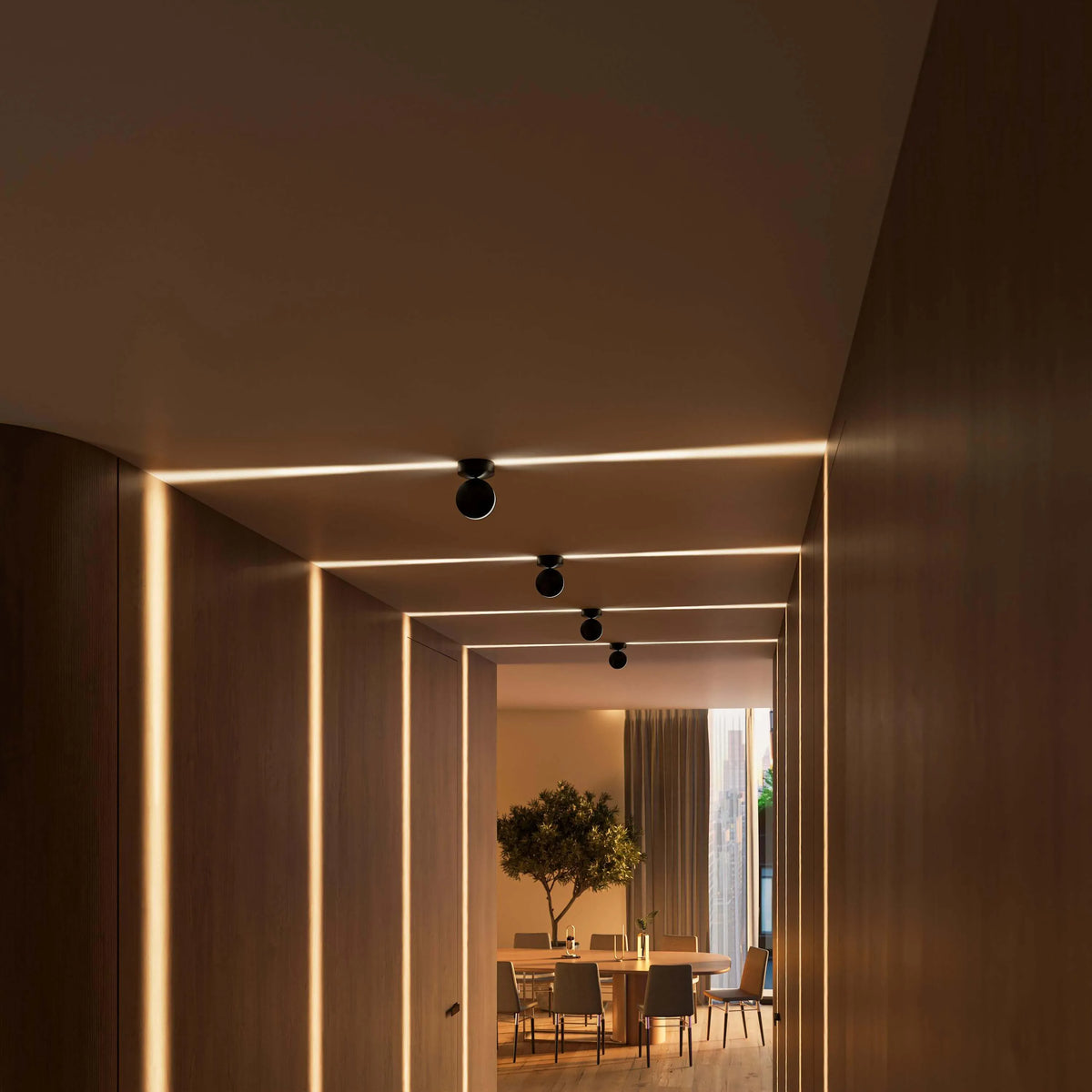 Rotating LED Wall Lamp with Square Light Beam