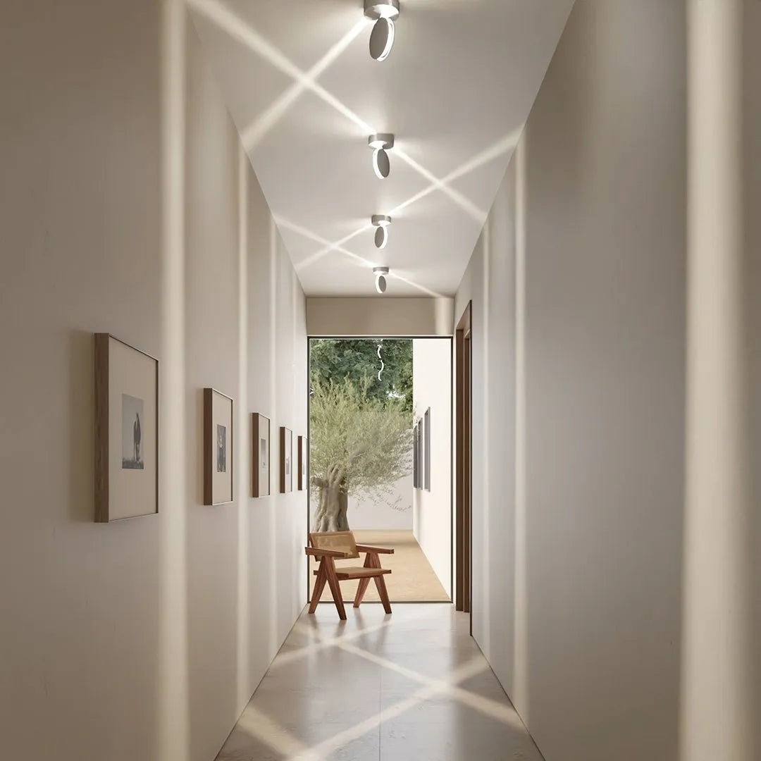 Rotating LED Wall Lamp with Square Light Beam