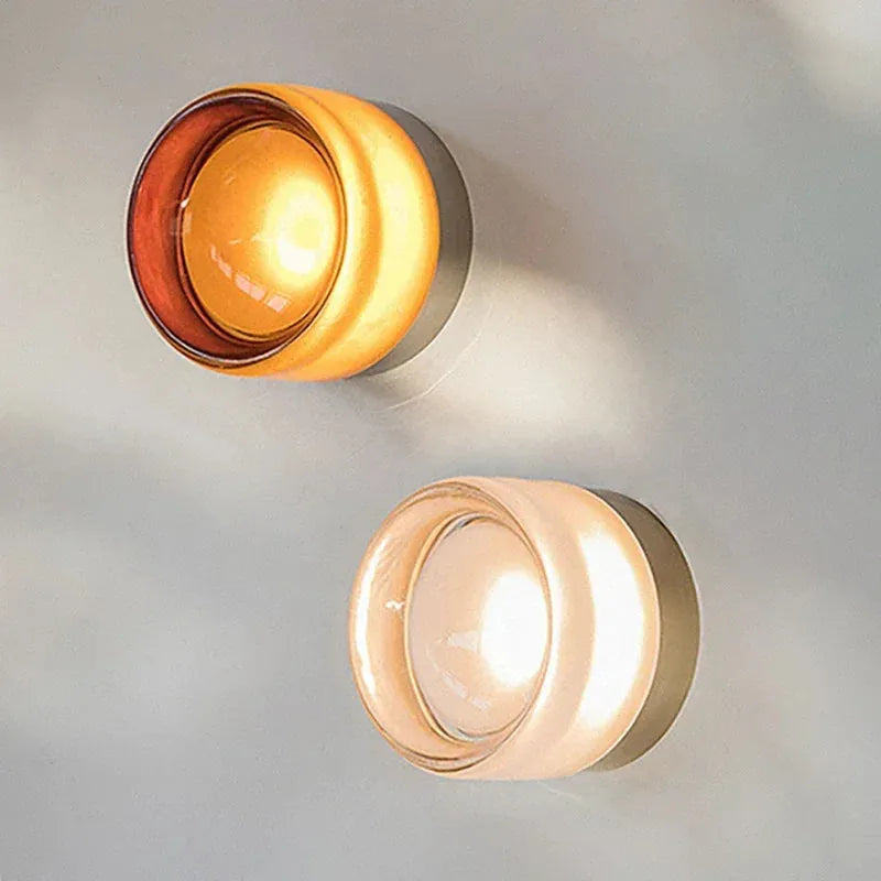 Round Colorful Wall Lamp with Retro Design