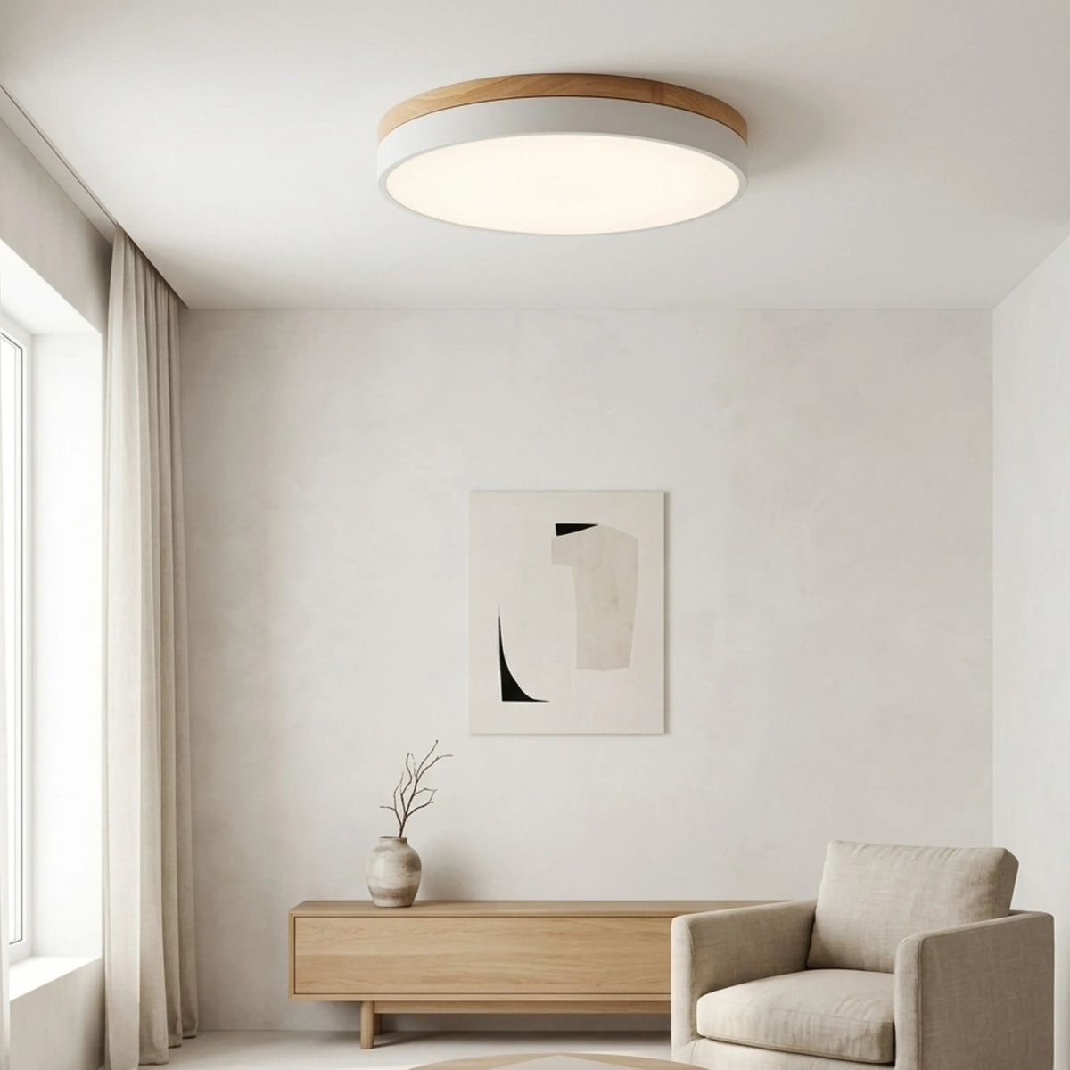 Round Disc Flush Mount Ceiling Light