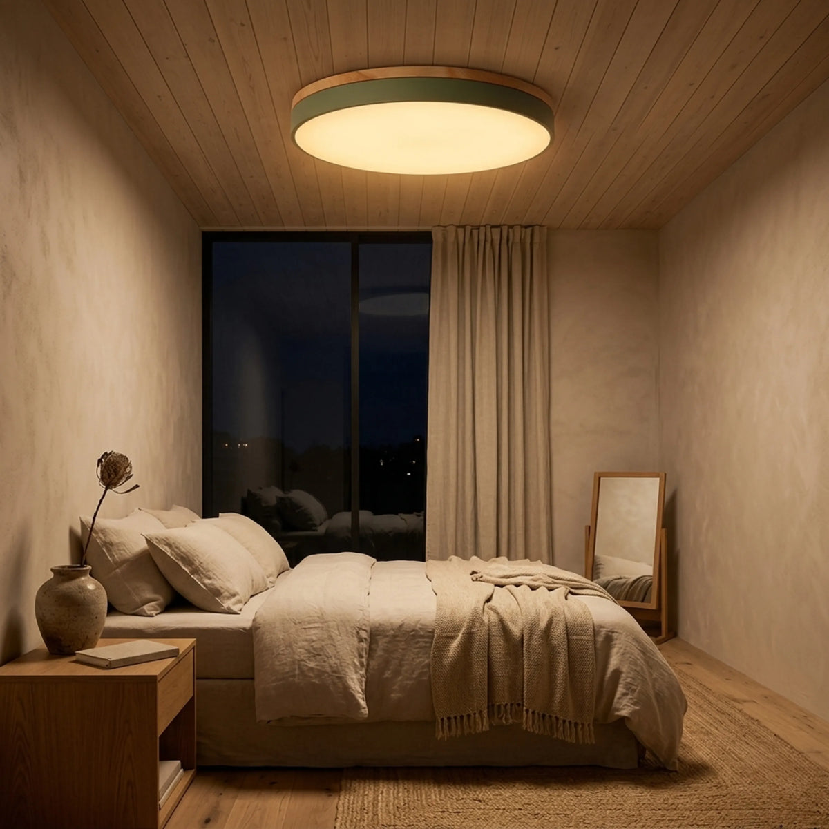Round Disc Flush Mount Ceiling Light
