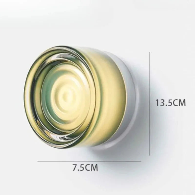 Round Scandinavian LED Wall Lamp with Tinted Glass Shade