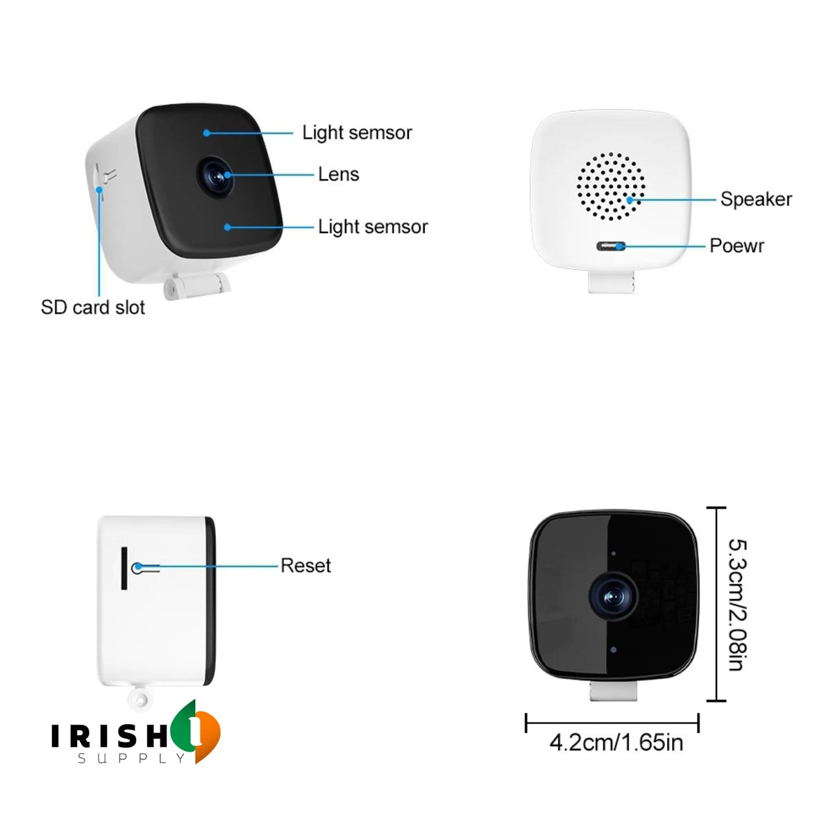 Smart Window Security Camera with Color Night Vision