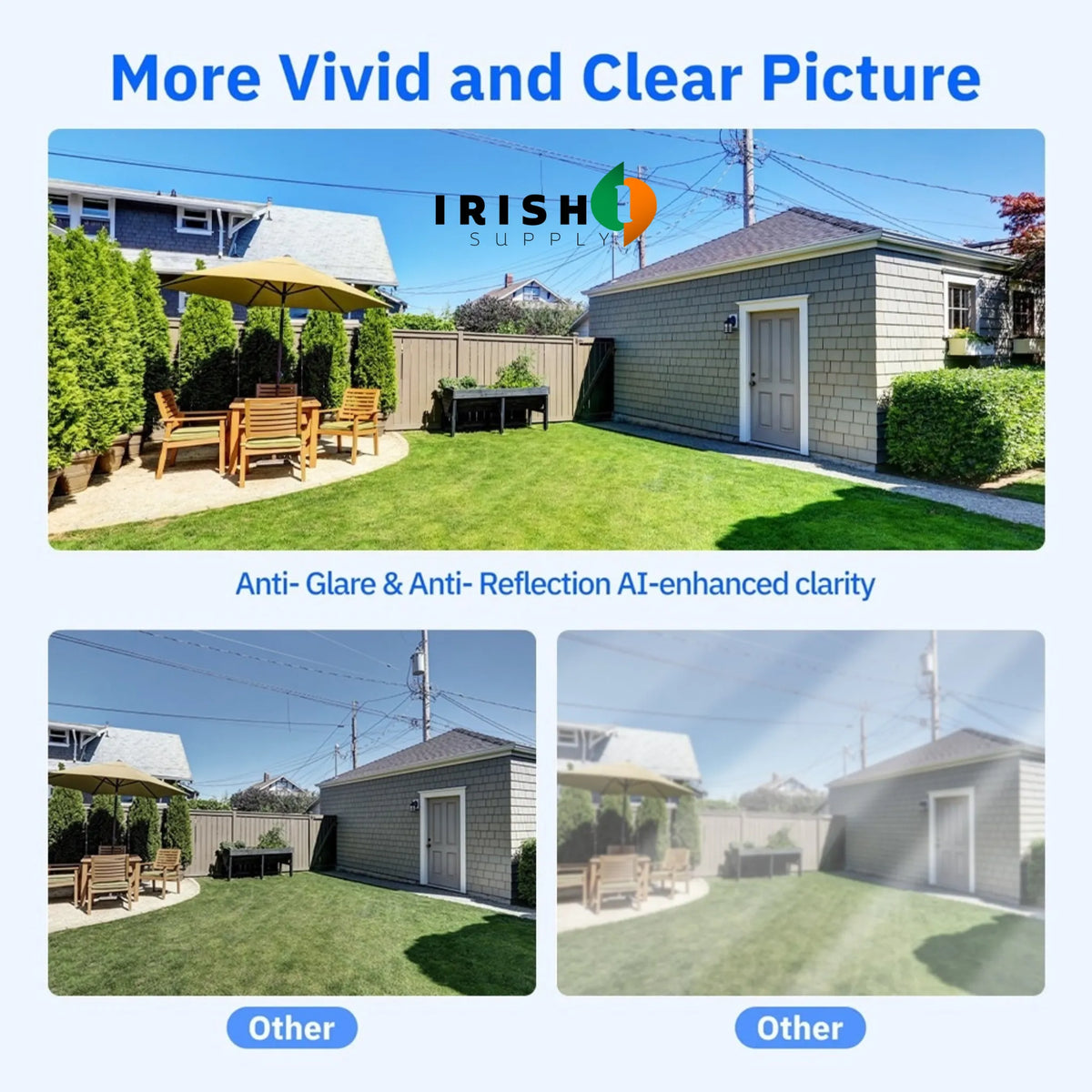 Smart Window Security Camera with Color Night Vision