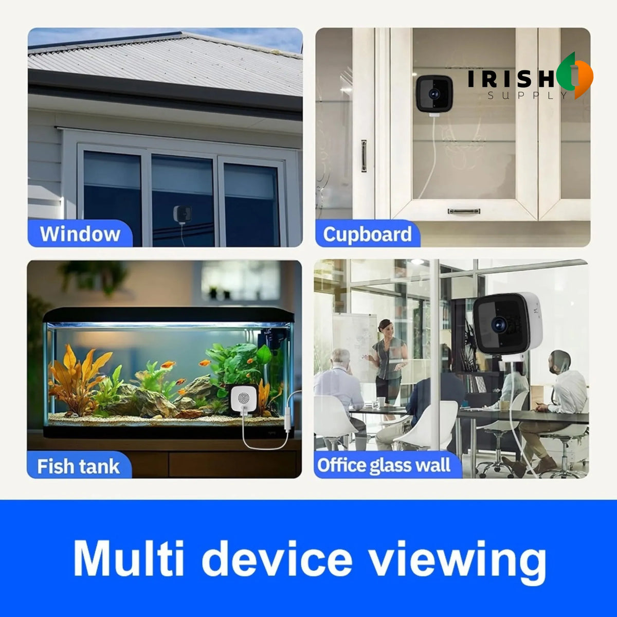 Smart Window Security Camera with Color Night Vision