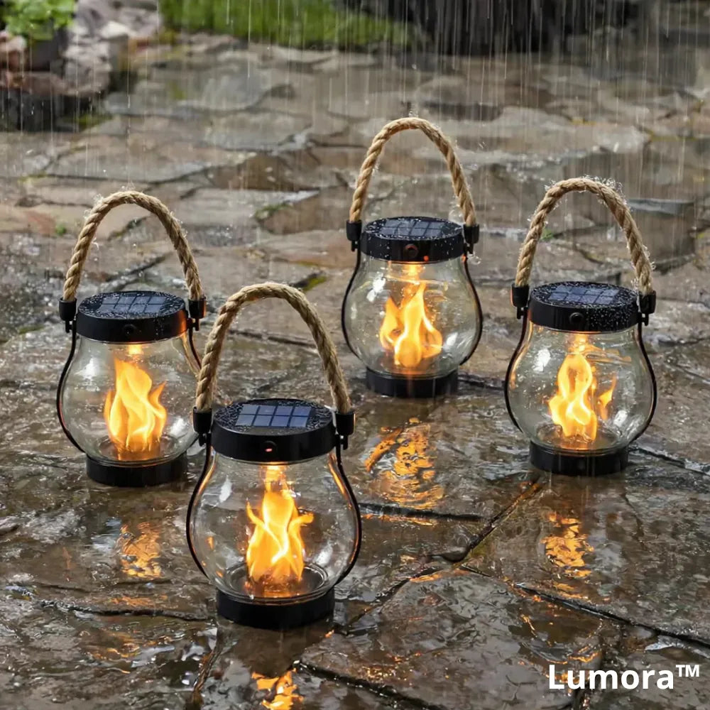 Solar Lantern Light with Realistic Flame Effect