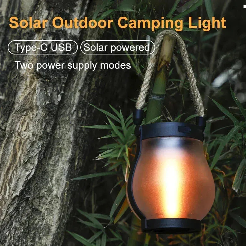 Solar Lantern Light with Realistic Flame Effect