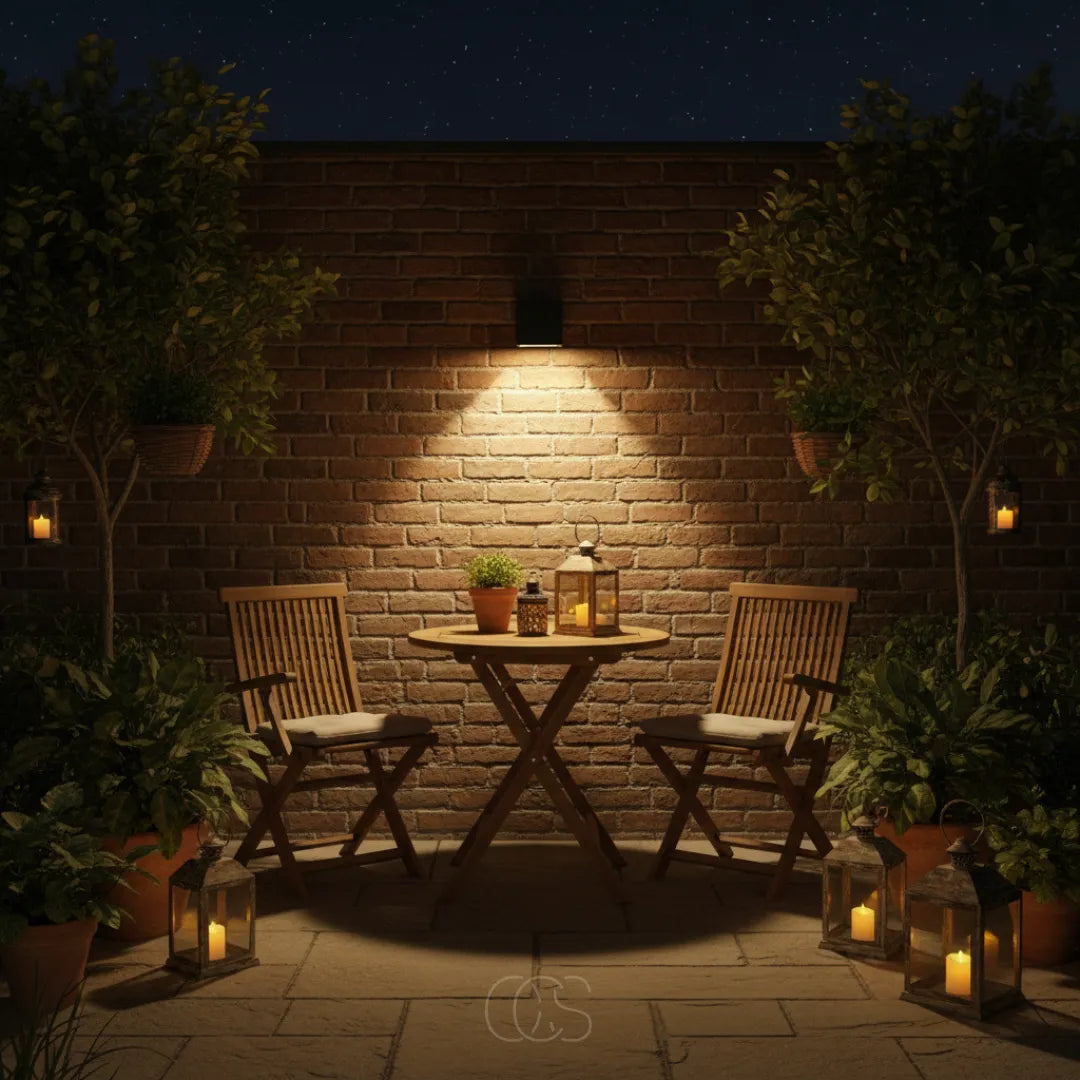 Solar LED Outdoor Wall Light with Dusk-to-Dawn Sensor