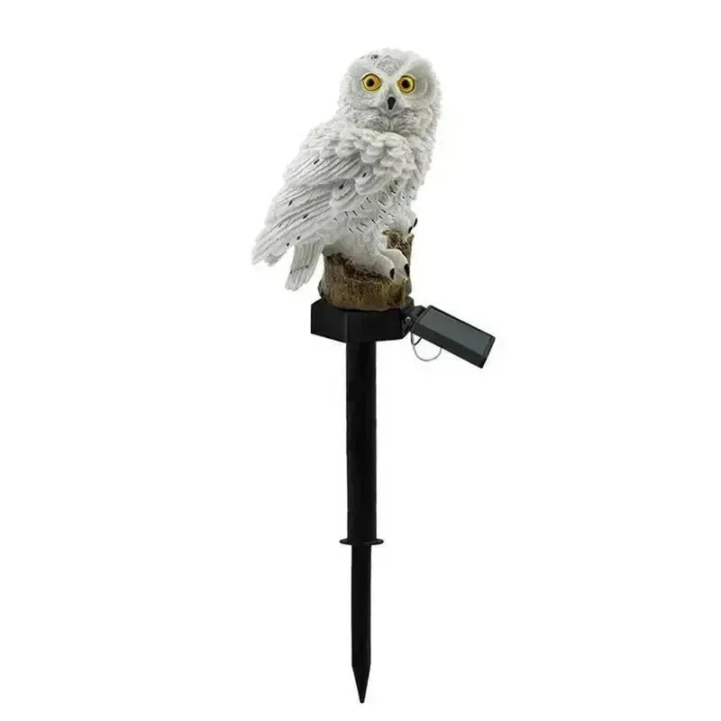 Solar Owl Garden Stake Light with Warm White LED