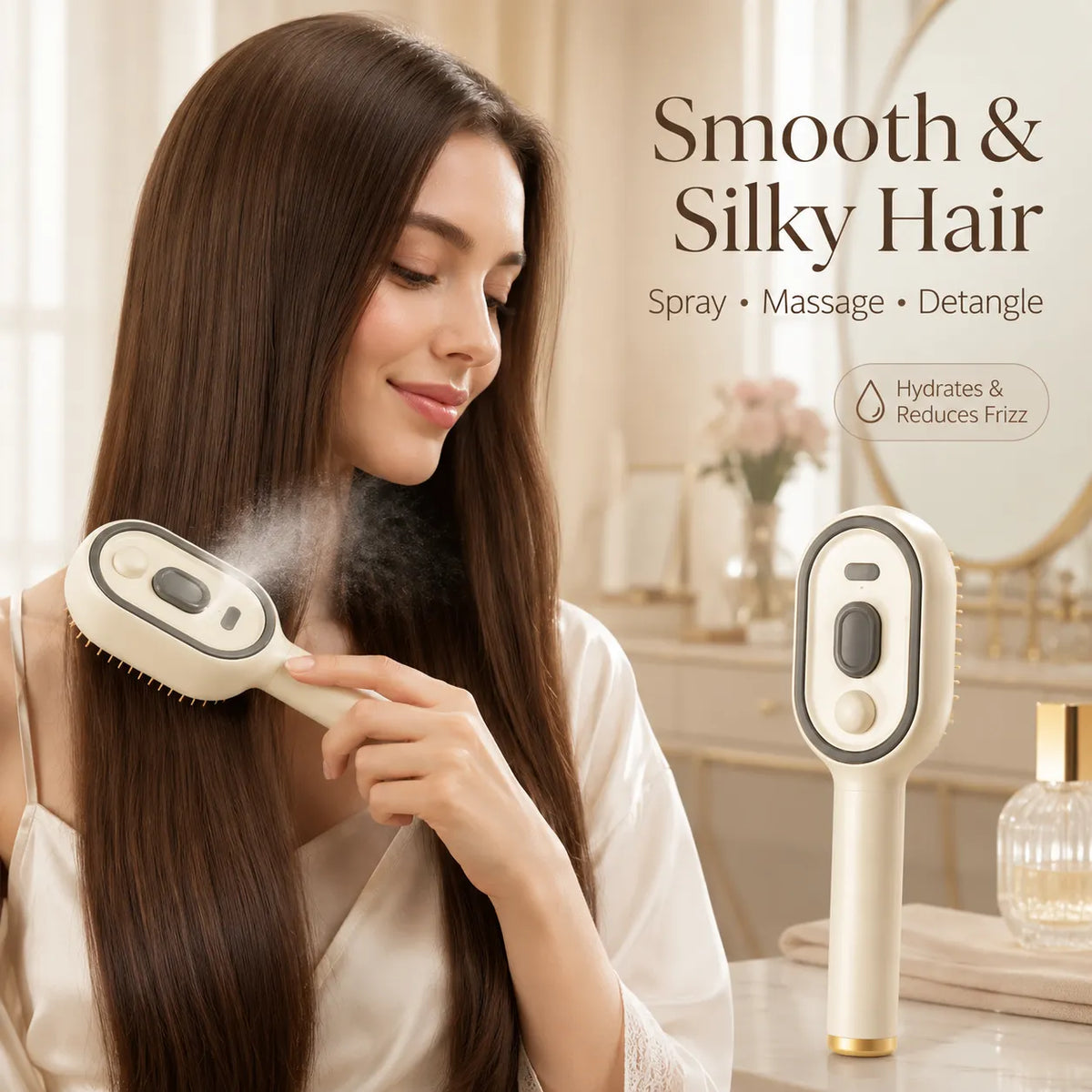 Spray Air-Cushion Massage Hair Comb with Mist Function