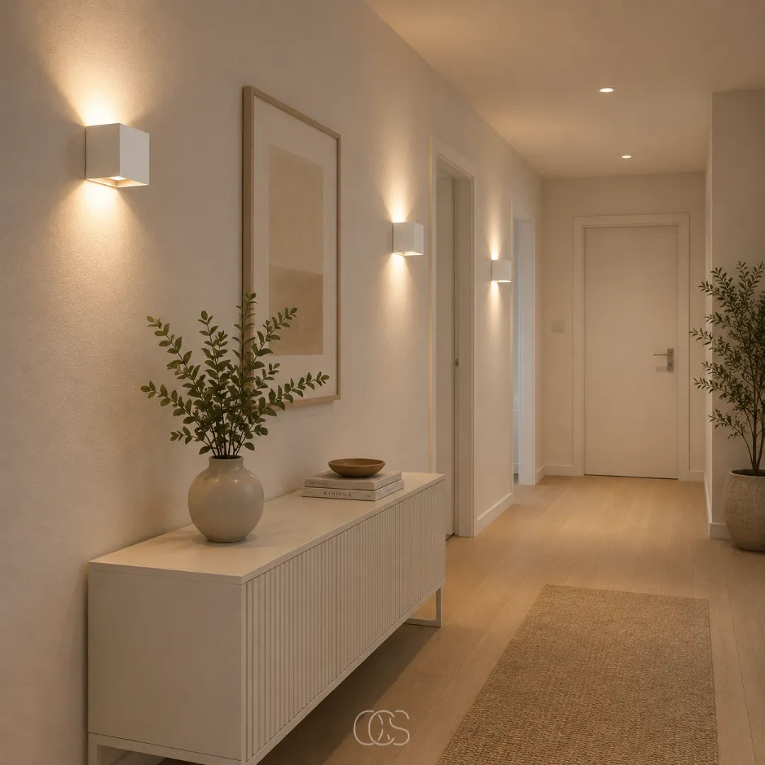 Square Wireless Motion Sensor Wall Light with Aluminium Housing