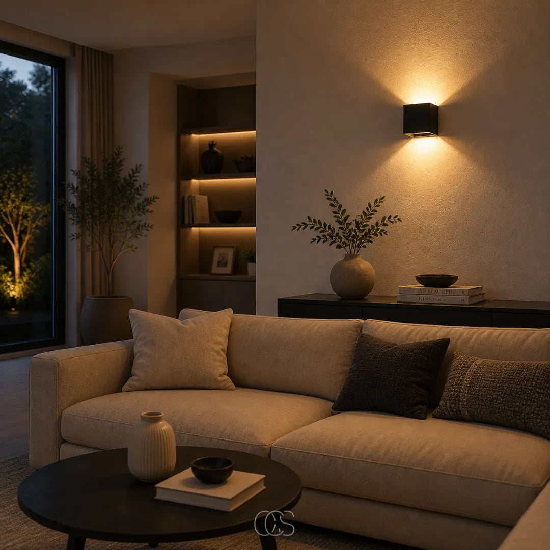 Square Wireless Motion Sensor Wall Light with Aluminium Housing