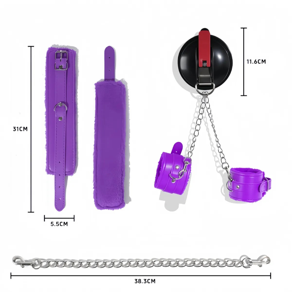 Suction Cup Wrist Cuffs for Shower Play