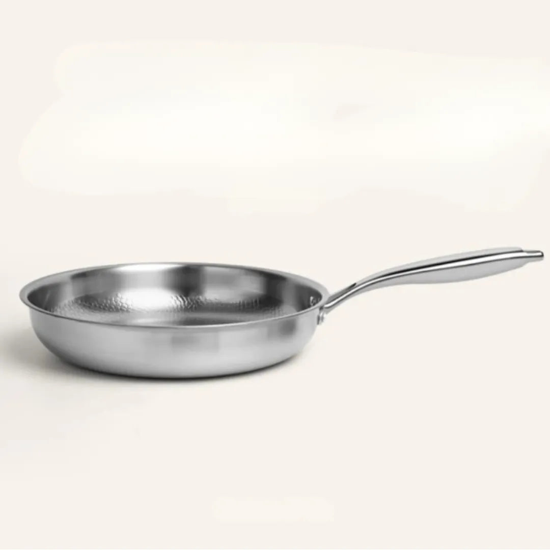 Titanium Induction Frying Pan with Hammered Finish