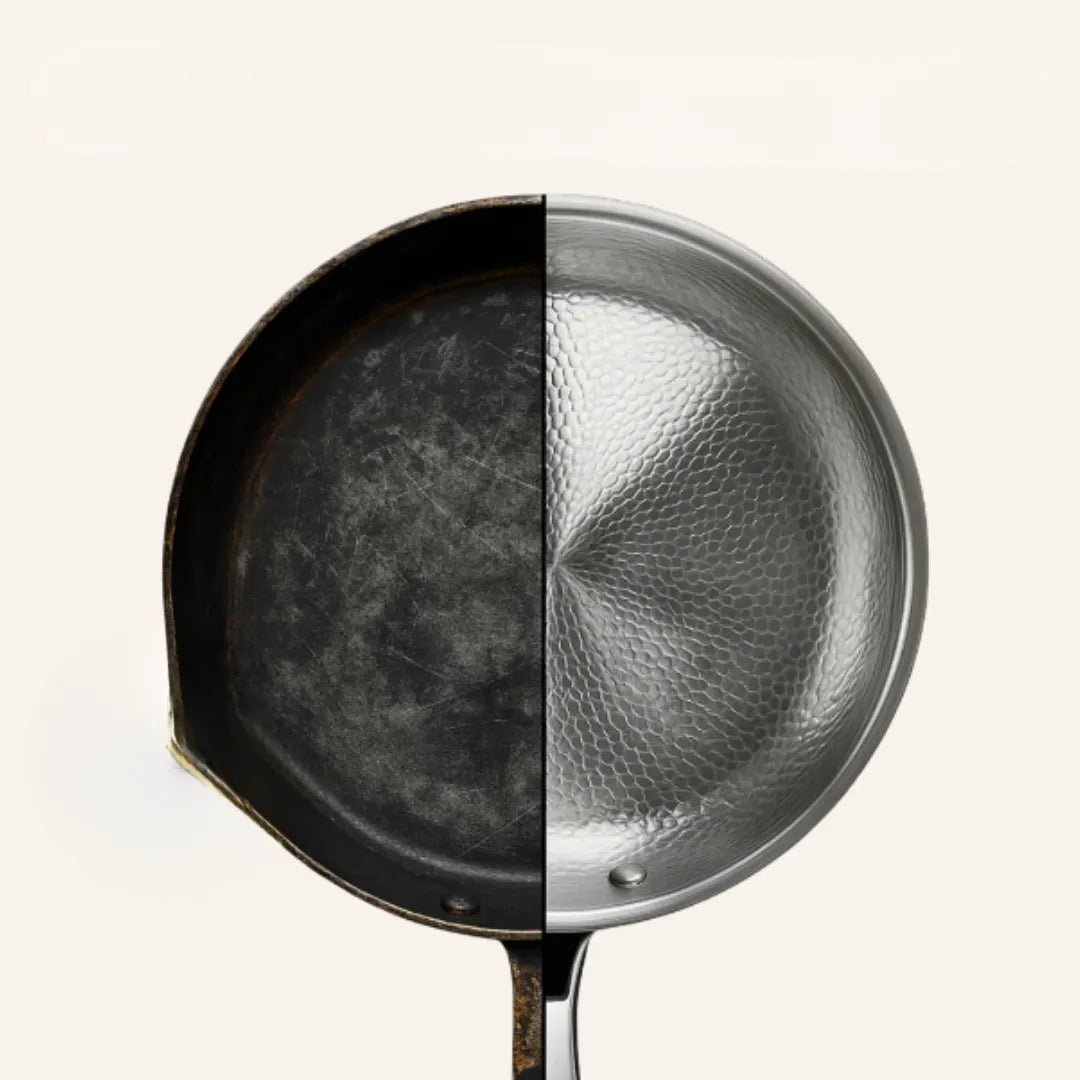 Titanium Induction Frying Pan with Hammered Finish