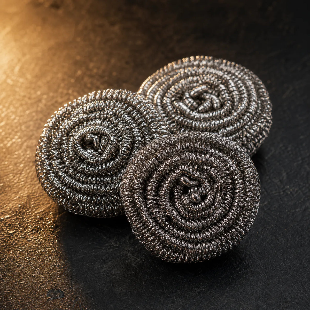 Titanium Pan Cleaning Coils Set with Rustproof Wire