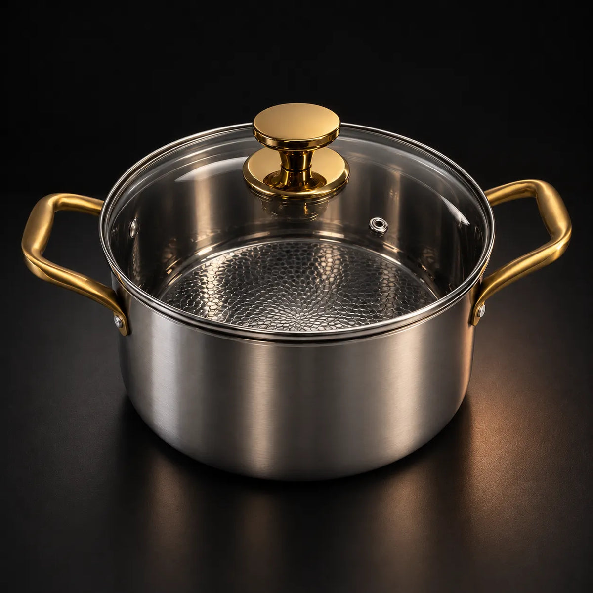 Titanium Stockpot with Lid and Chemical-Free Surface