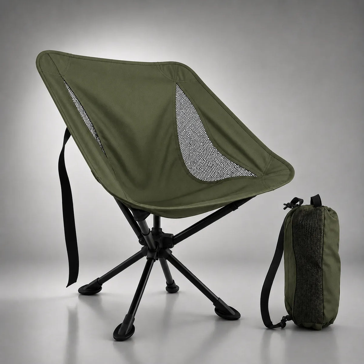 Ultralight Folding Camping Chair with Hammock-Style Seat