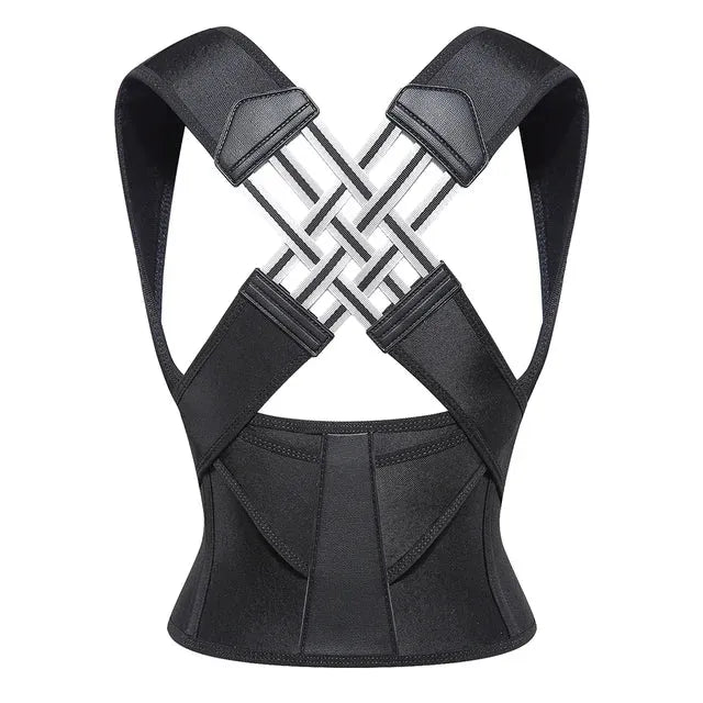 Unisex Adjustable Posture Corrector Brace with Elastic Straps