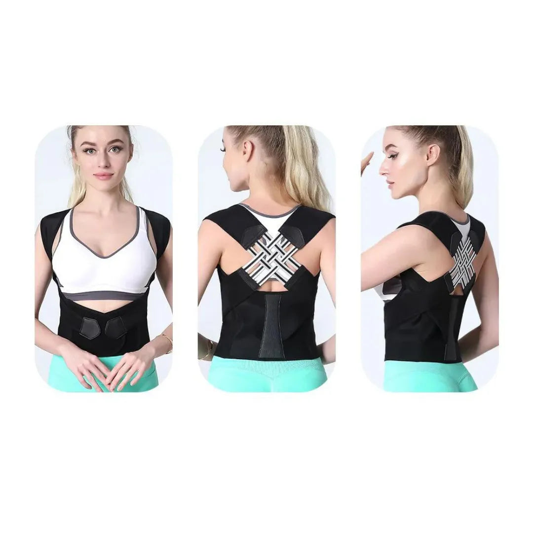 Unisex Adjustable Posture Corrector Brace with Elastic Straps