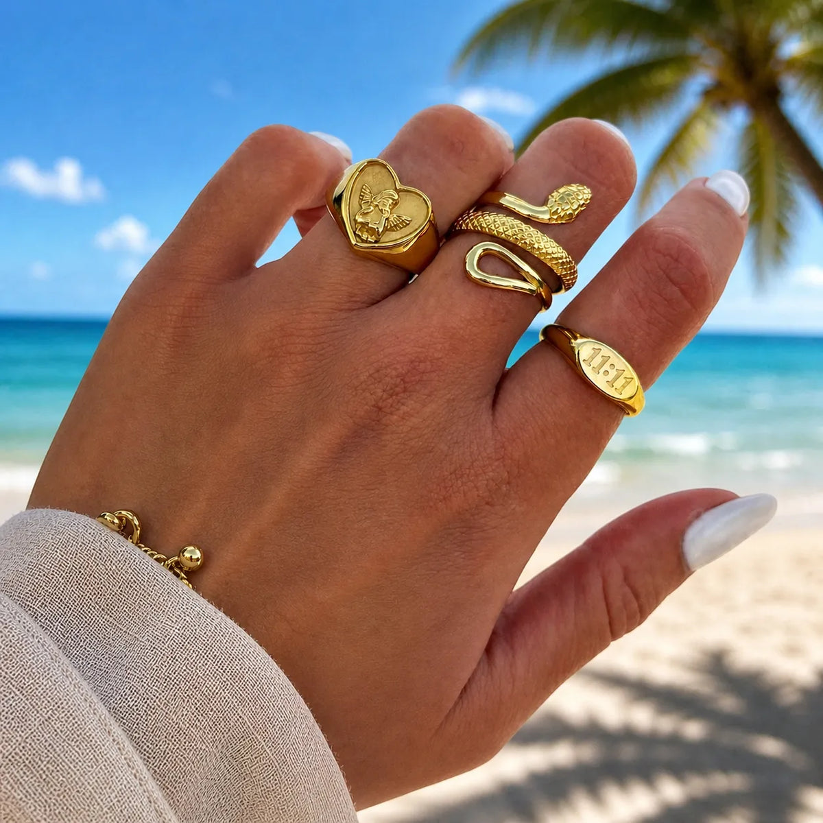 Unisex Elaborate Adjustable Snake Ring
