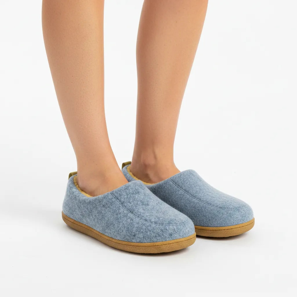 Unisex Fleece Lined Indoor Slippers with Sturdy Sole