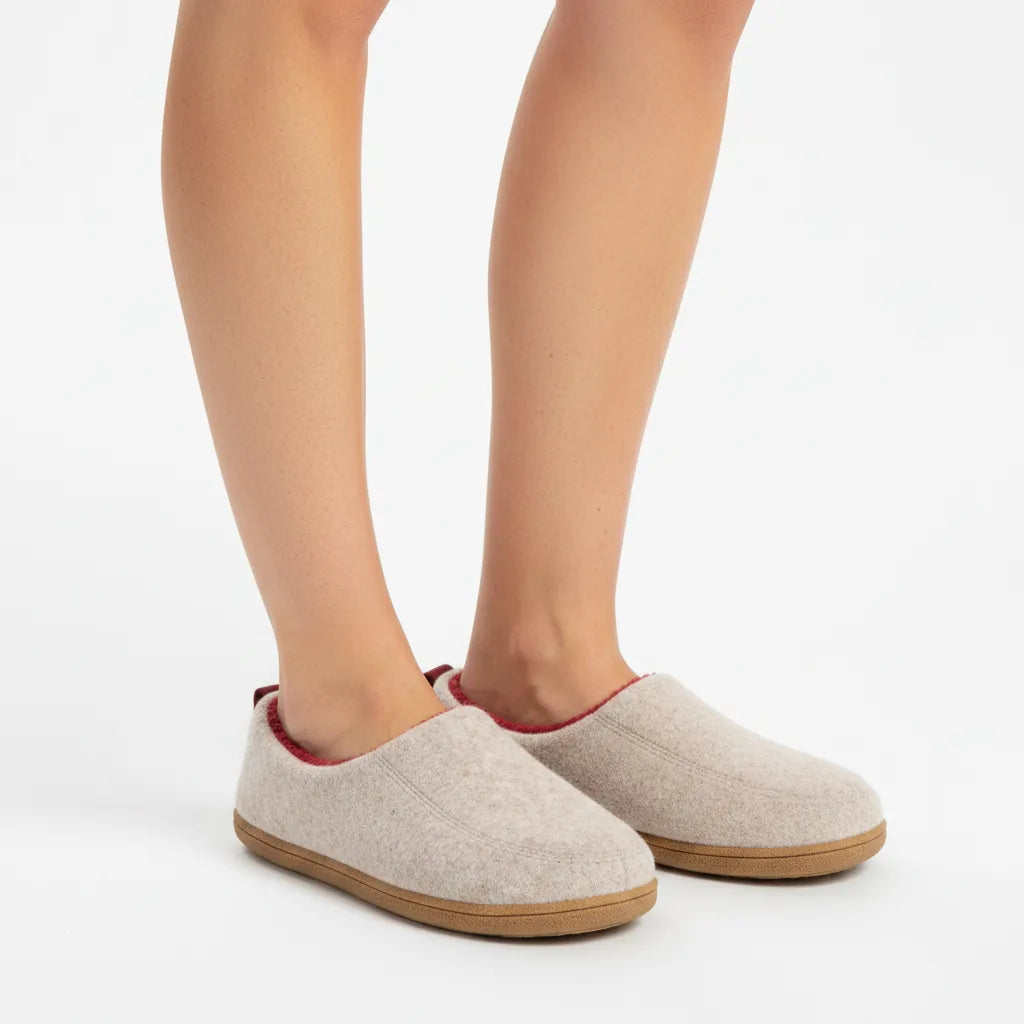 Unisex Fleece Lined Indoor Slippers with Sturdy Sole