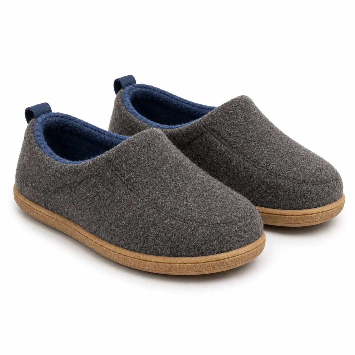 Unisex Fleece Lined Indoor Slippers with Sturdy Sole