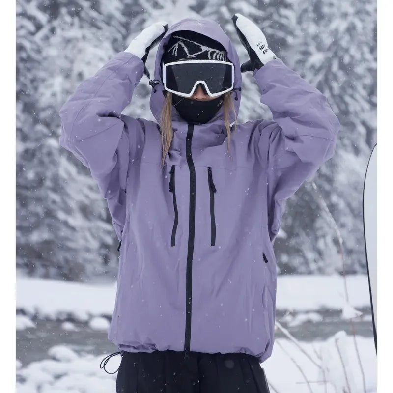 Unisex Hooded Ski Jacket for Snowboarding and Winter Sports