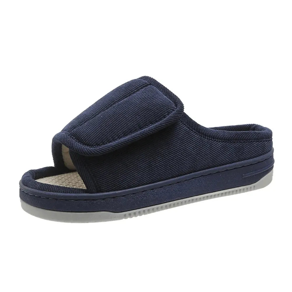 Unisex Open-Toe Slippers with Adjustable Strap
