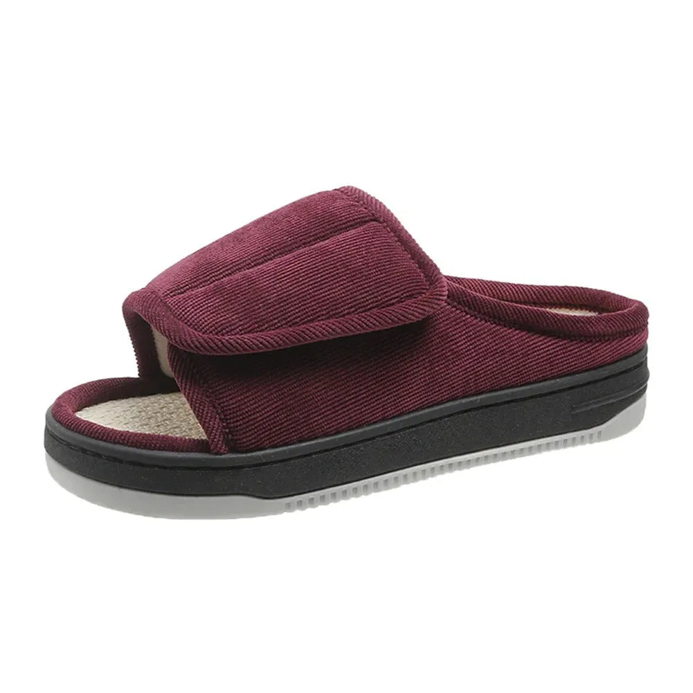 Unisex Open-Toe Slippers with Adjustable Strap