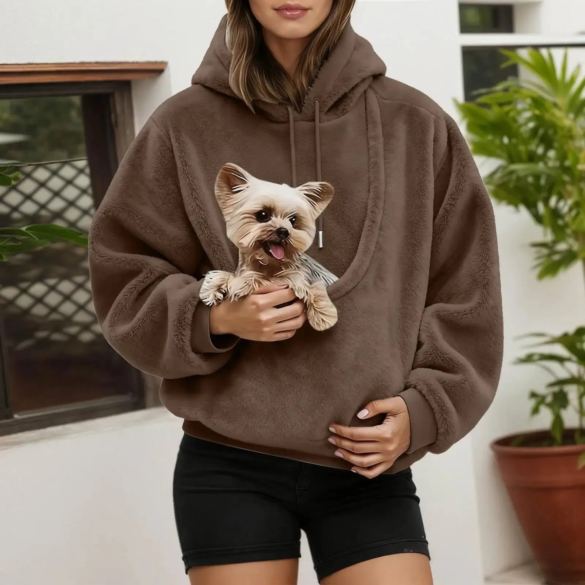 Unisex Pet Carrier Kangaroo Pocket Hoodie