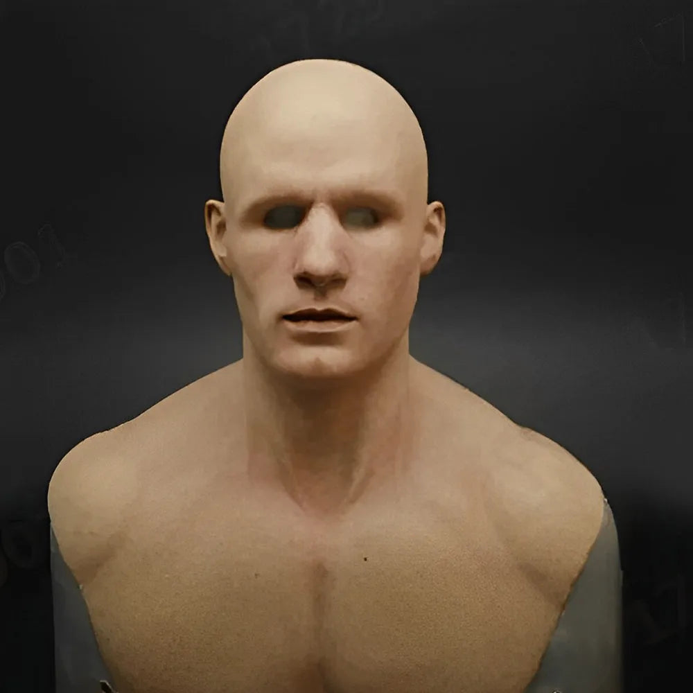 Unisex Realistic Full-Face Mask with Movable Mouth