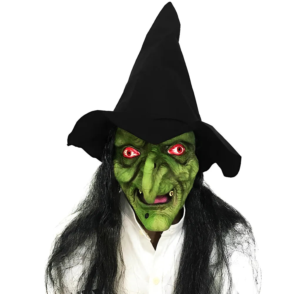 Unisex Realistic Full-Face Mask with Movable Mouth