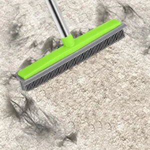 Universal Rubber Pet Hair Removal Broom with Squeegee