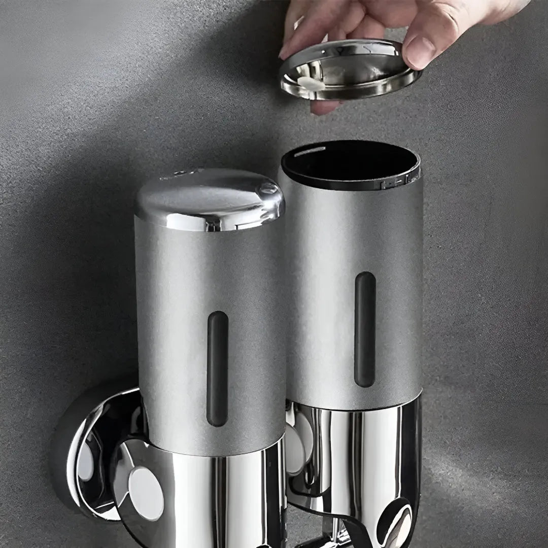 Wall-Mounted Brass Soap Dispenser for Bathroom and Kitchen