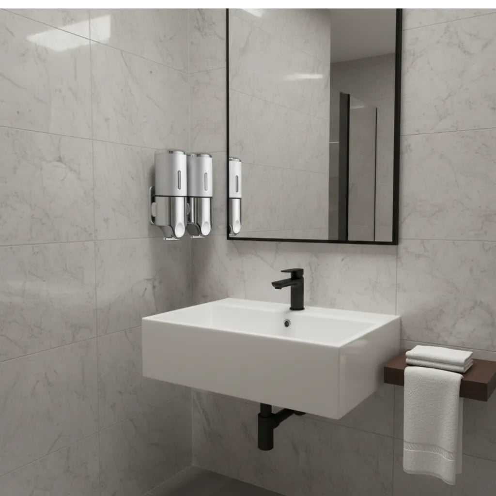 Wall-Mounted Brass Soap Dispenser for Bathroom and Kitchen