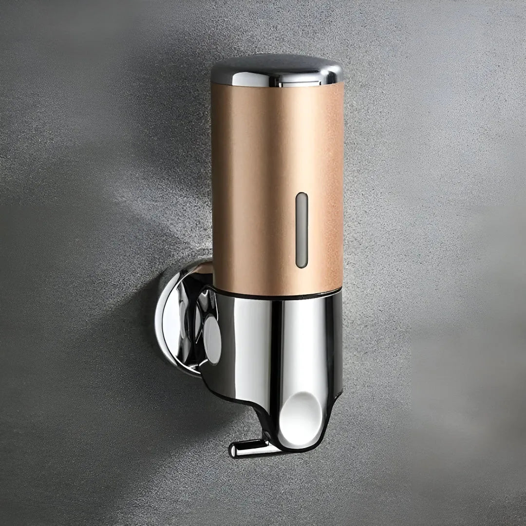 Wall-Mounted Brass Soap Dispenser for Bathroom and Kitchen