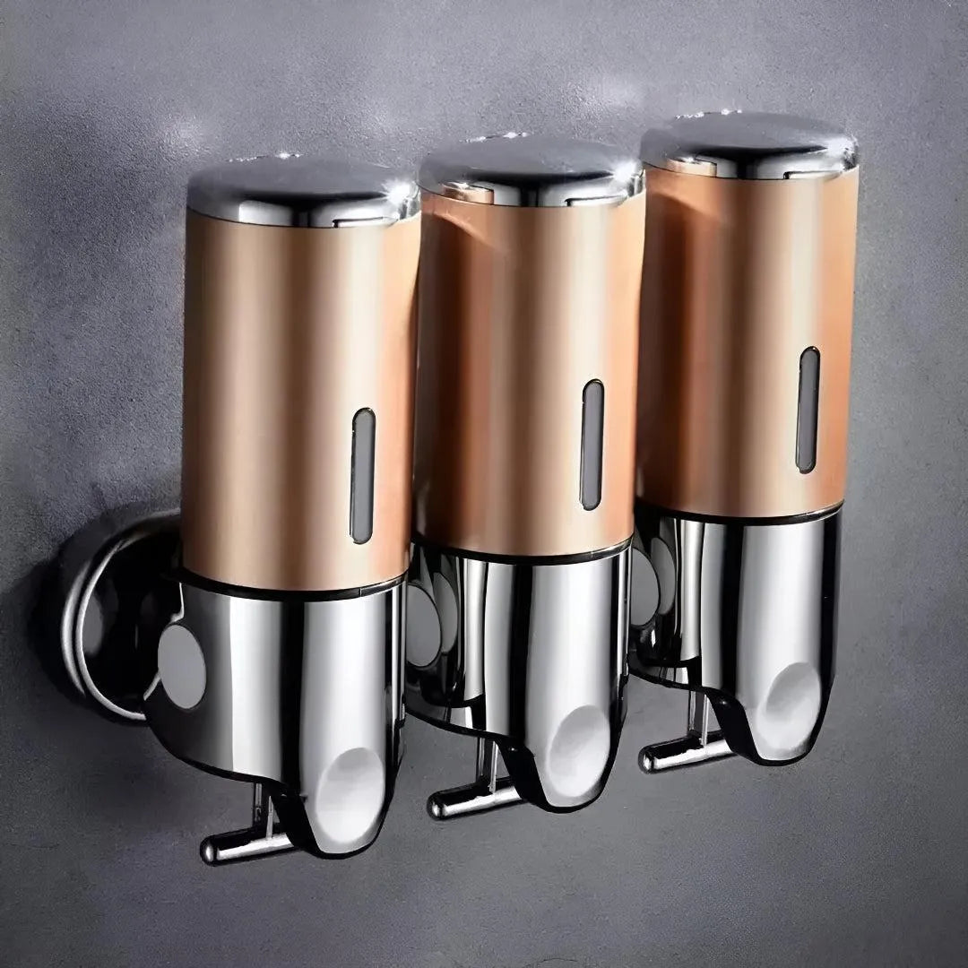 Wall-Mounted Brass Soap Dispenser for Bathroom and Kitchen