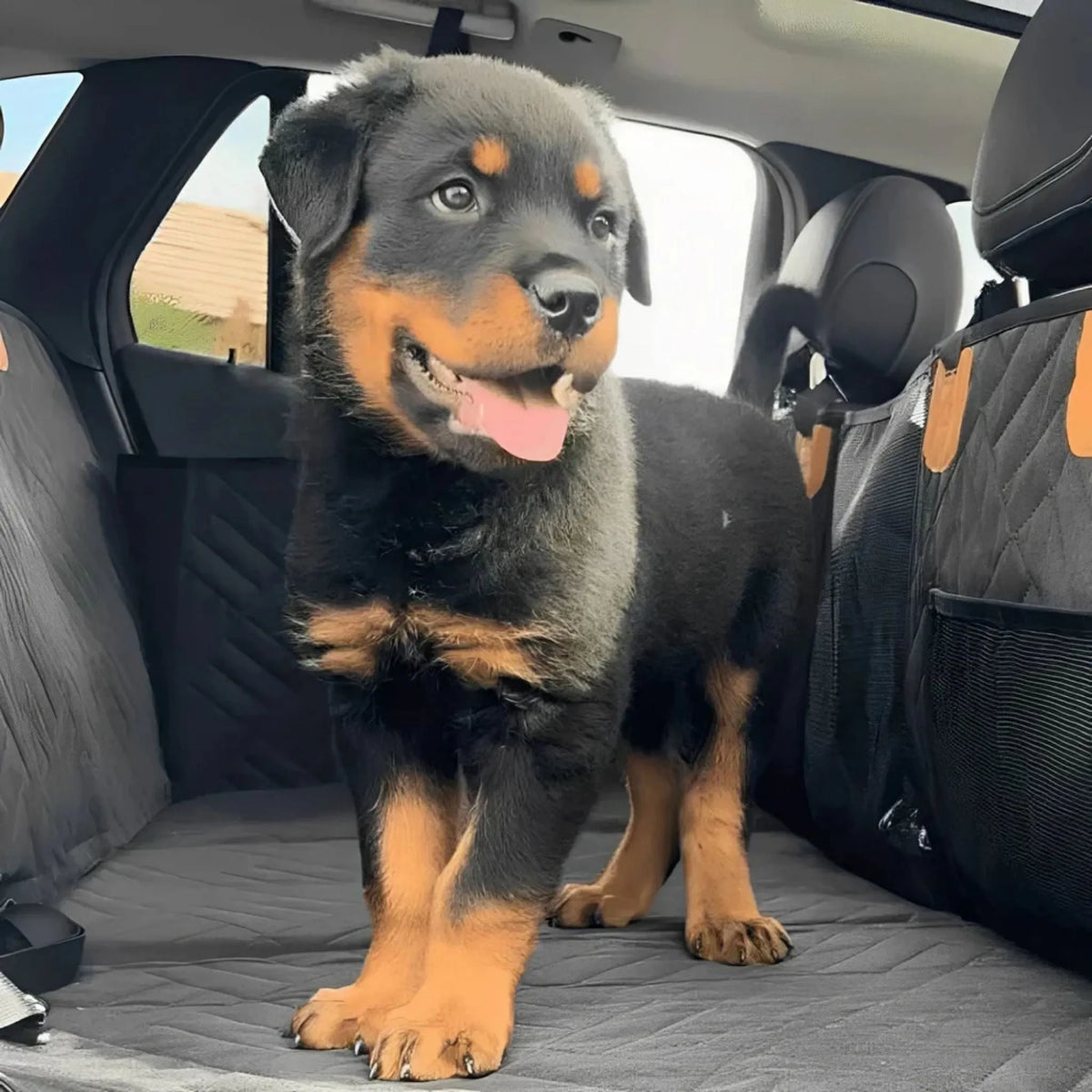 Waterproof Dog Backseat Extender with Memory Foam Bed