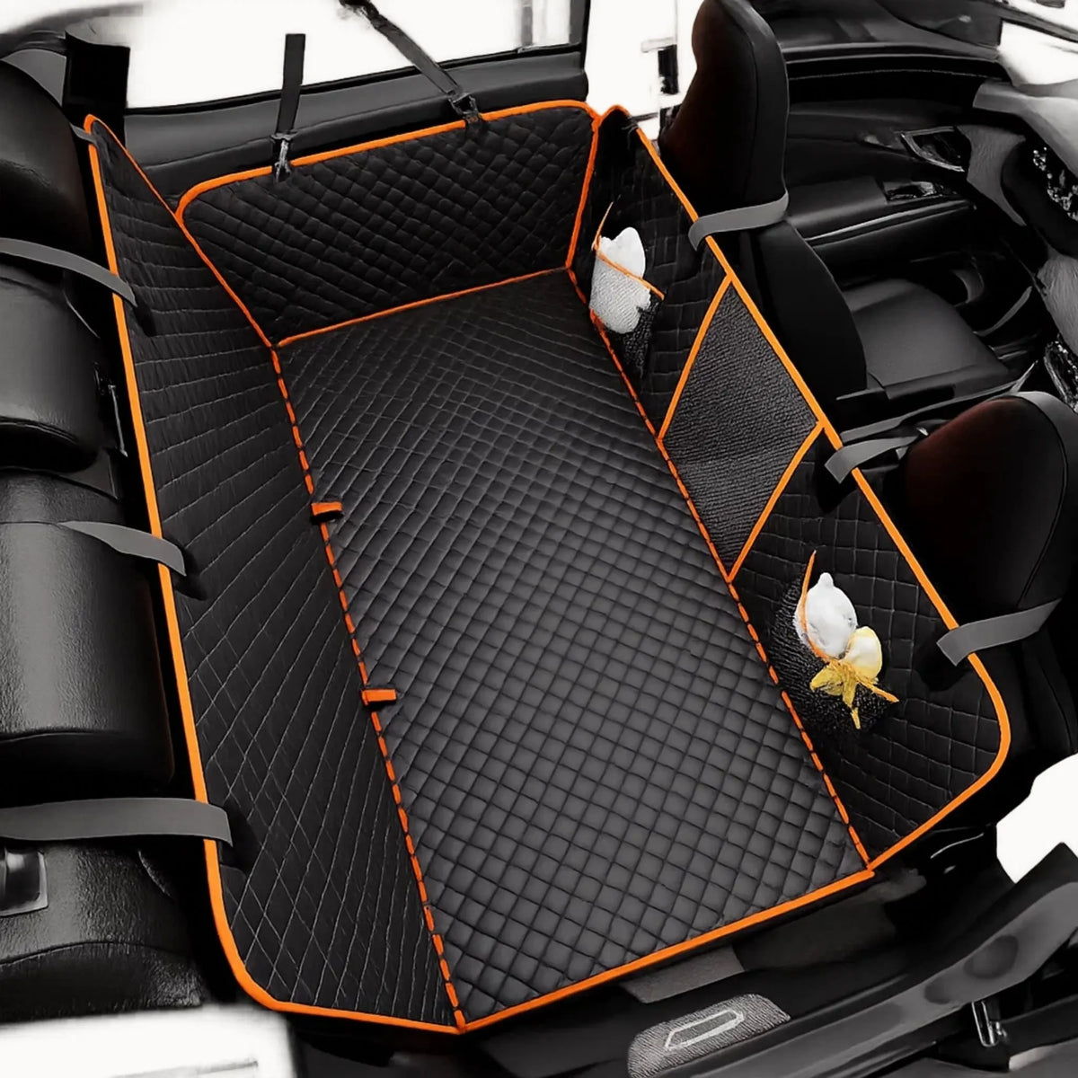 Waterproof Dog Backseat Extender with Memory Foam Bed