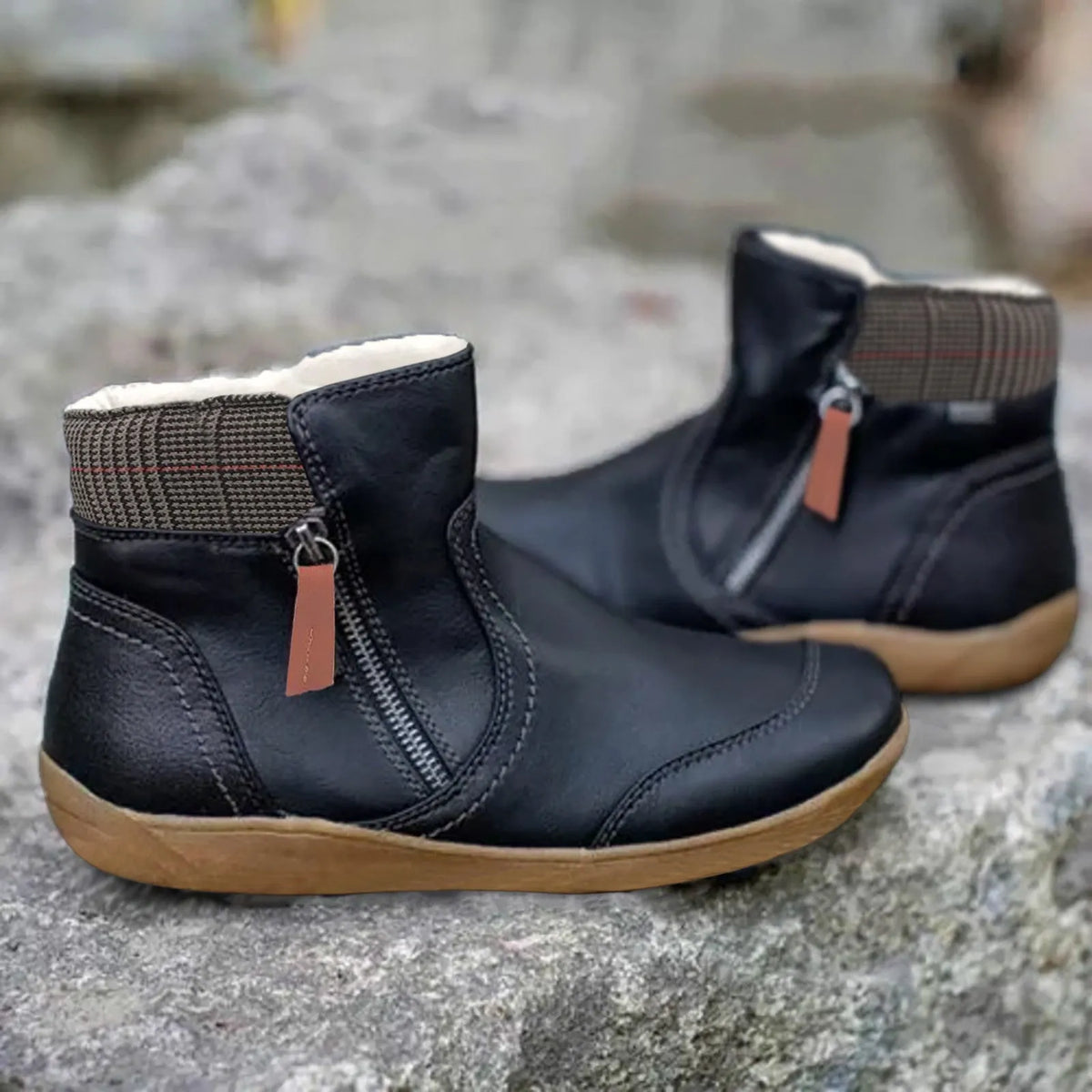 Waterproof Leather Boots with Non-Slip Sole