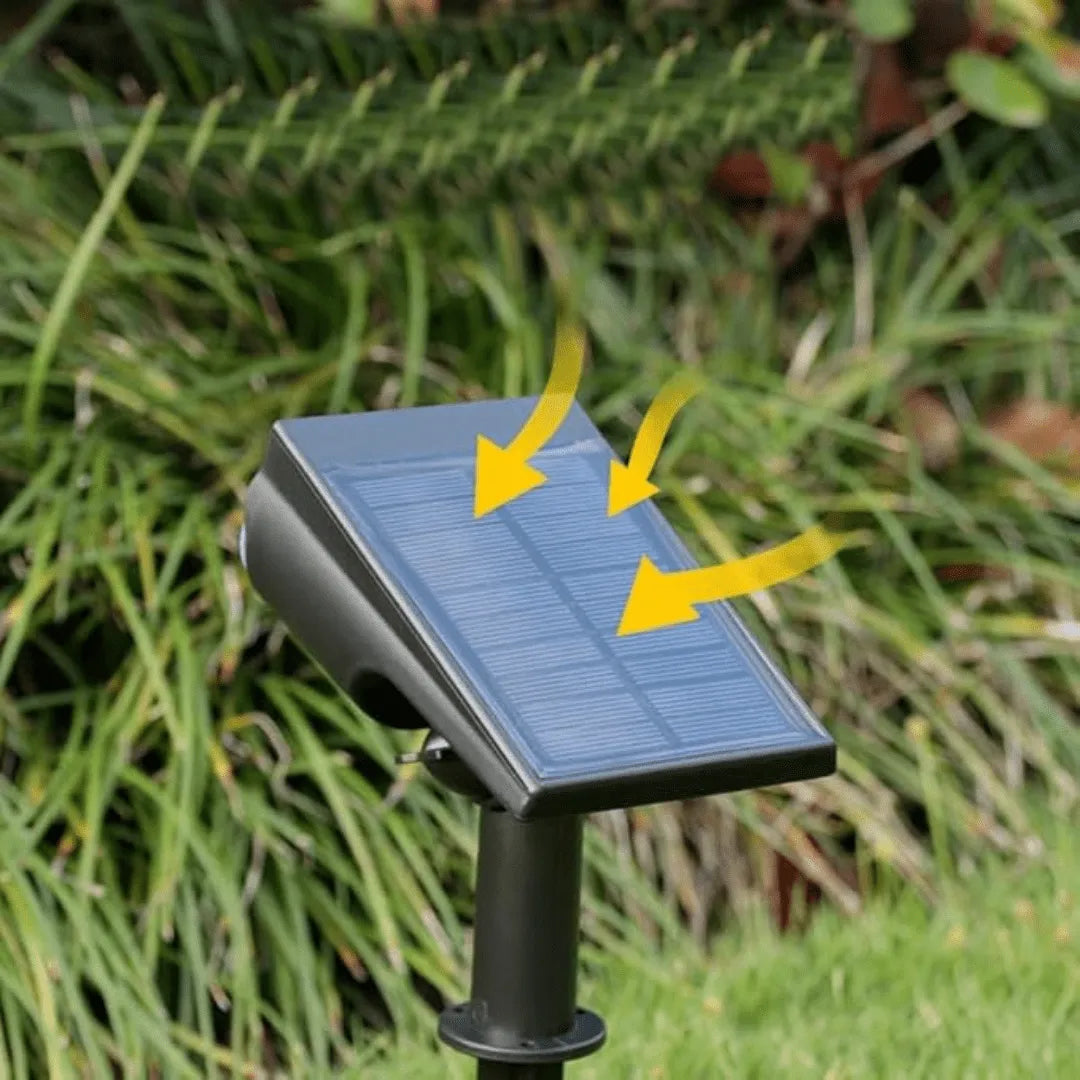Waterproof Solar Garden Spotlight with Adjustable Head