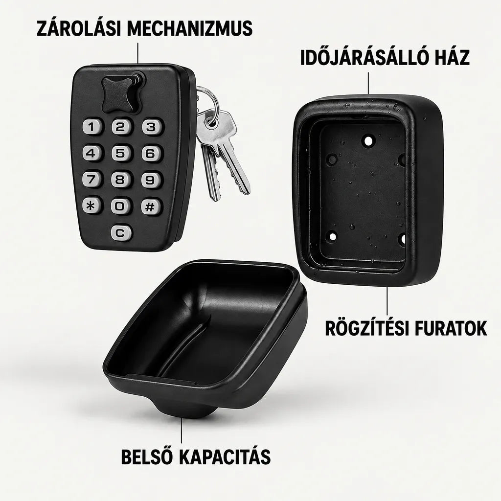 Weatherproof Metal Key Safe with Combination Lock