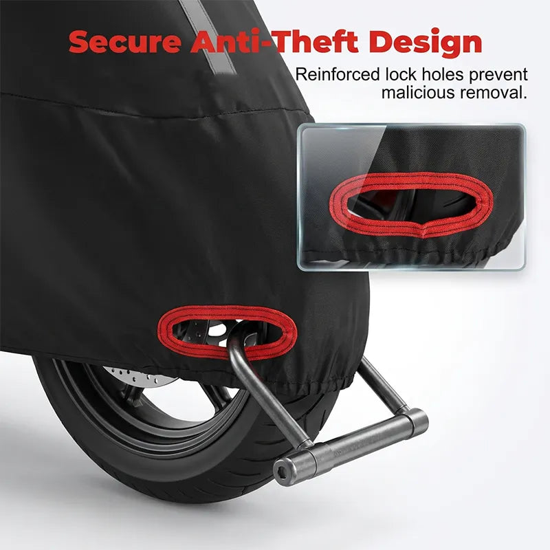 Weatherproof Oxford Motorcycle Cover with Reflective Stripes